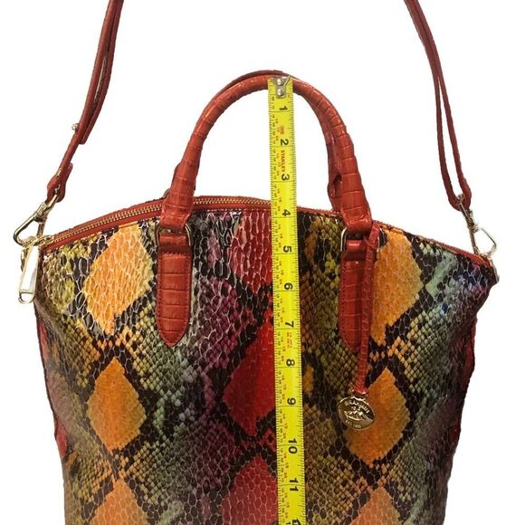 BRAHMIN Red Dragon Emperium Large Duxbury Satchel and Matching Ady Wallet - Picture 12 of 17